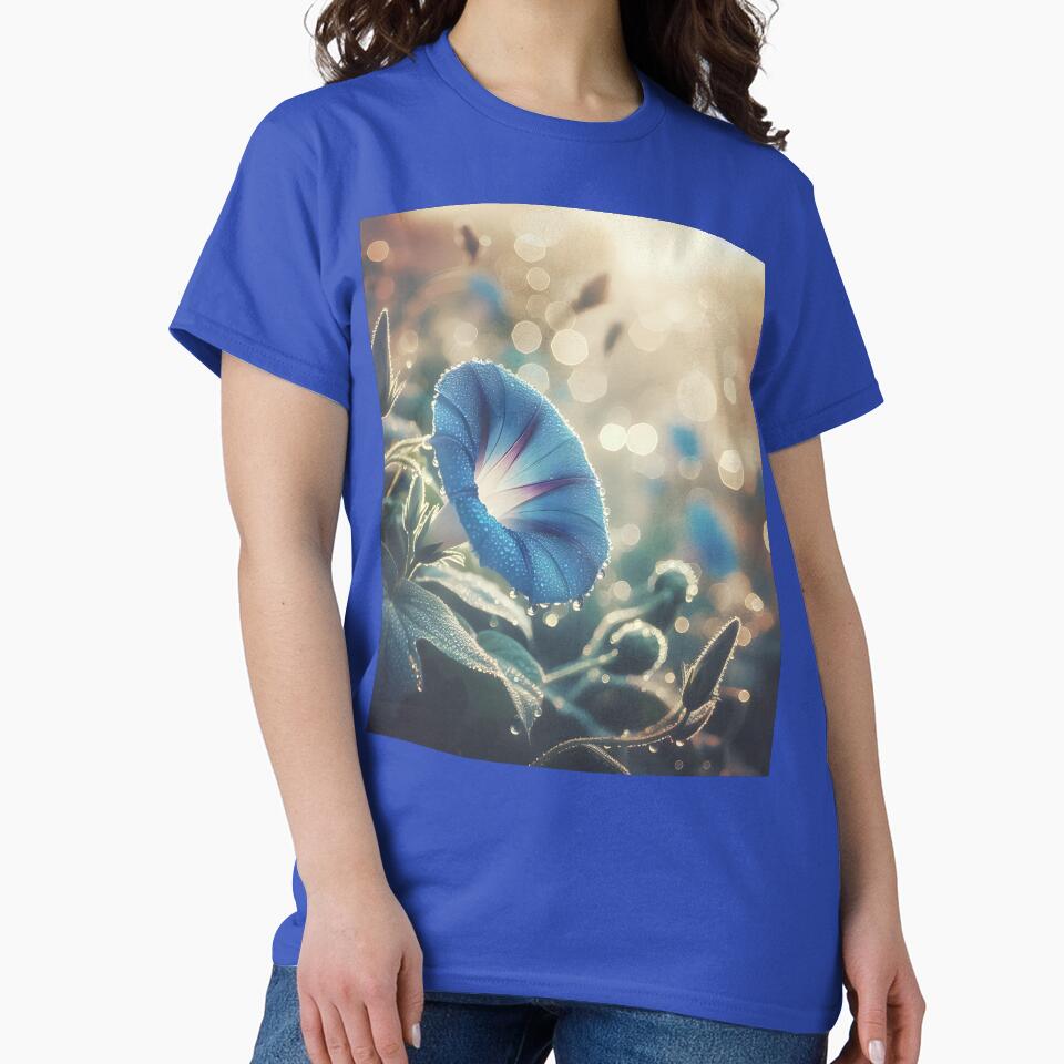 Blue flower with dew drops by WalterGomes T-Shirts, Hoodie, Sweatshirt | BlankRebels.com (Image 2)