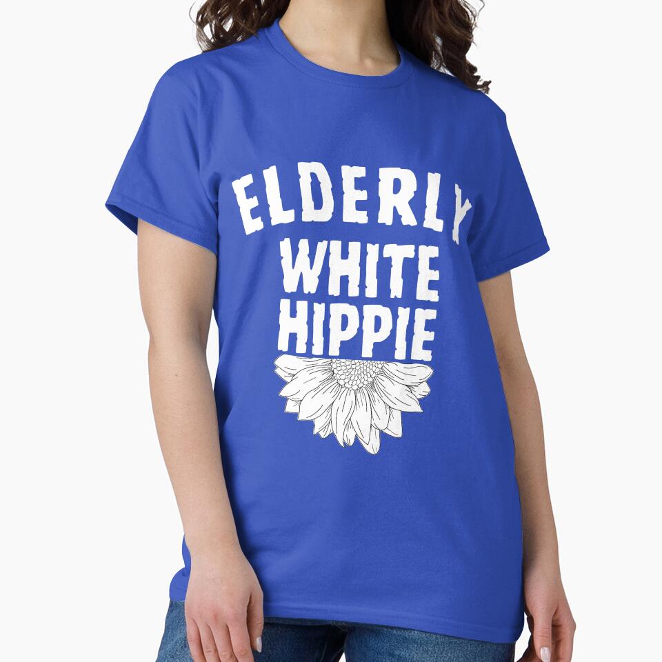 Elderly White Hippie by Feather Art T-Shirts, Hoodie, Sweatshirt | BlankRebels.com (Image 2)