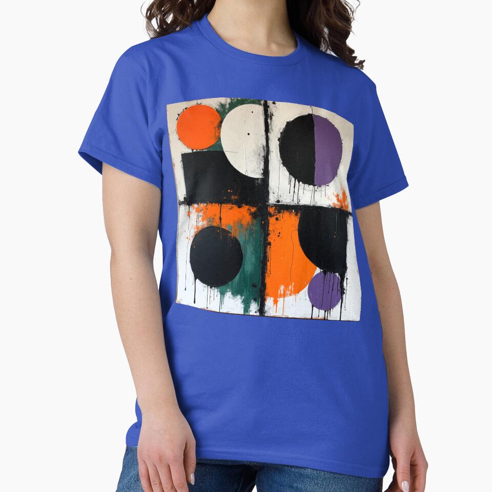 fourfold orbit colorful circular drip style geometric abstract design by SmashingDeals T-Shirts, Hoodie, Sweatshirt (Image 2)