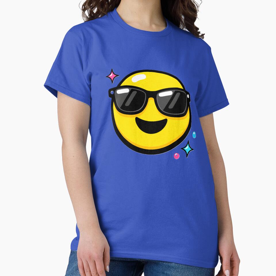 Happy Cool Smiley Y2K Aesthetic by LittleRoarArt T-Shirts, Hoodie, Sweatshirt | BlankRebels.com (Image 2)