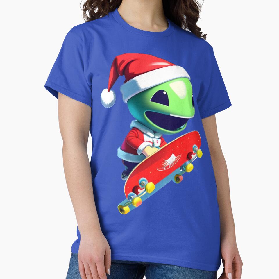 Alien Skate Life: Happy Christmas by 5C-Artwork T-Shirts, Hoodie, Sweatshirt | BlankRebels.com (Image 2)
