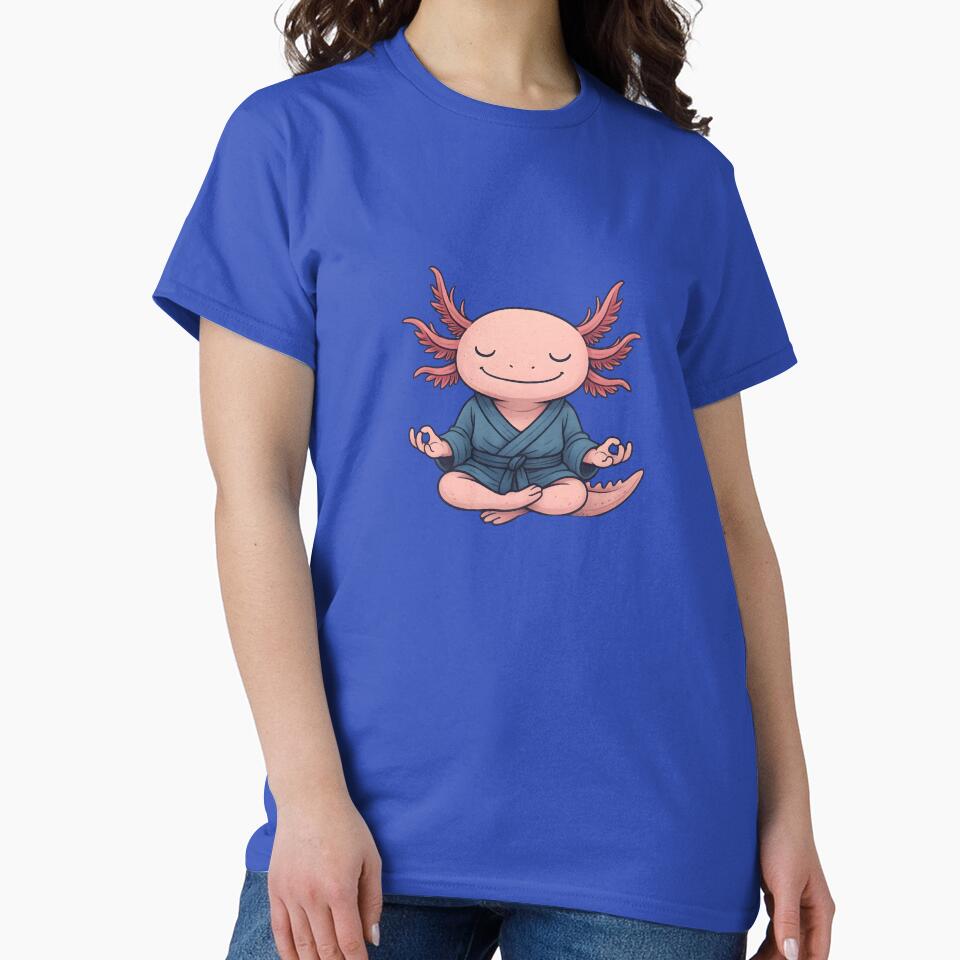 Zen Axolotl – Meditating Amphibian in Comic Style by Art Happens T-Shirts, Hoodie, Sweatshirt | BlankRebels.com (Image 2)