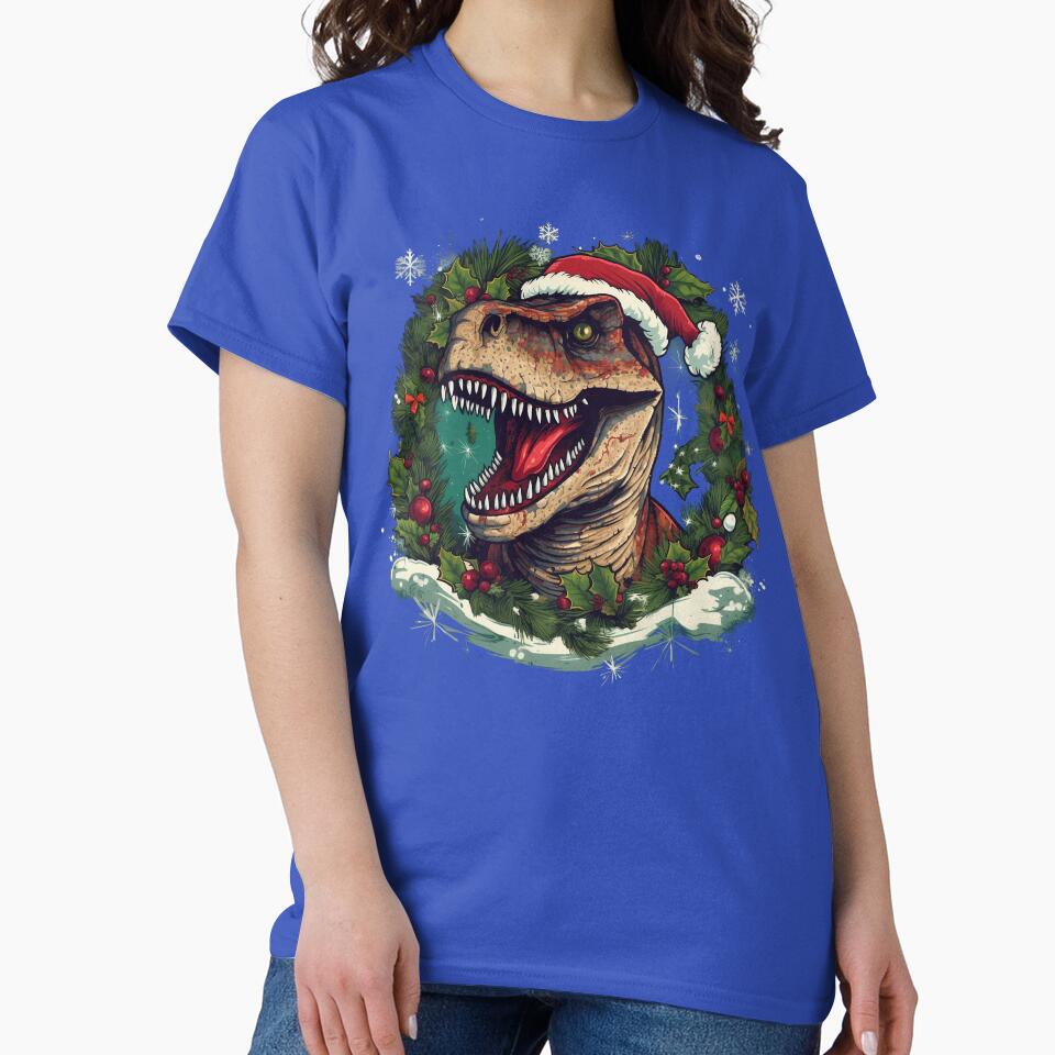 T-Rex Christmas by vladocar T-Shirts, Hoodie, Sweatshirt | BlankRebels.com (Image 2)