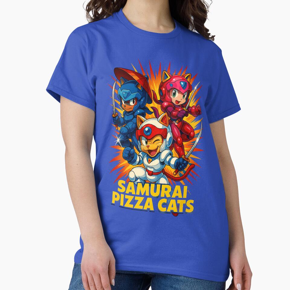 Samurai Pizza Cats Retro Anime HD by Retr0Tshirts