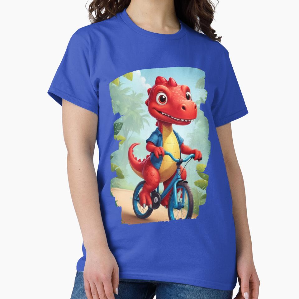 red dinosaur riding a bicycle by KIDS-PRINTS T-Shirts, Hoodie, Sweatshirt | BlankRebels.com (Image 2)