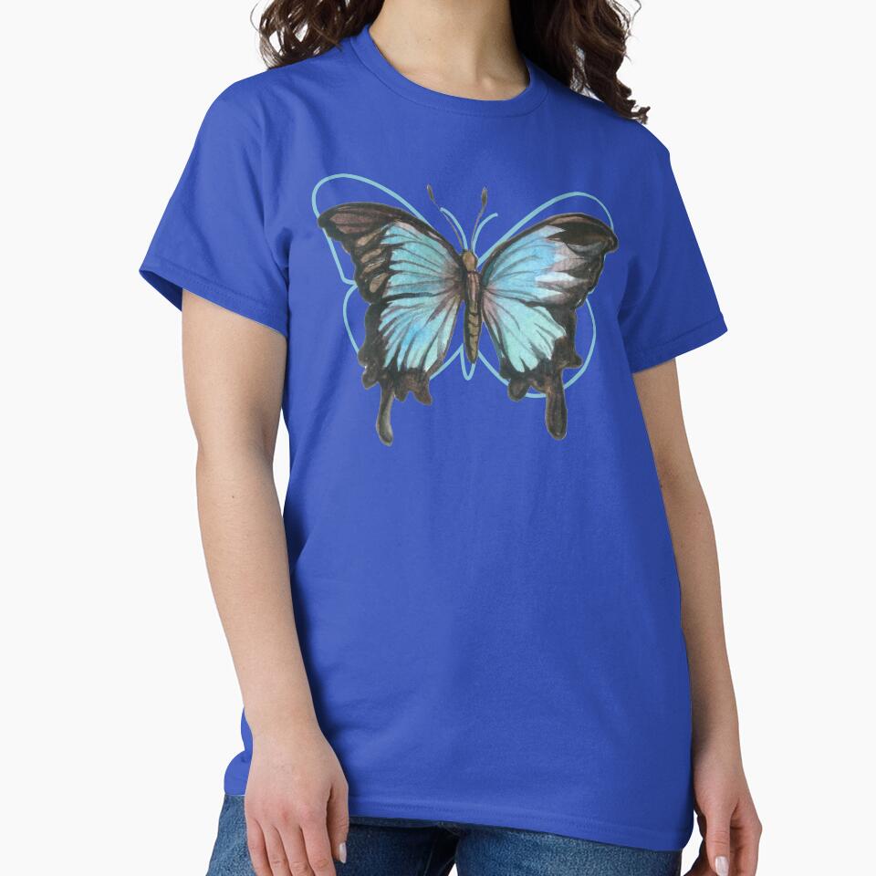 butterfly blue y2k by coolcreativeco T-Shirts, Hoodie, Sweatshirt | BlankRebels.com (Image 2)