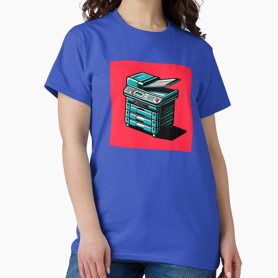 Office photocopier retro minimalist design illustration. by Inkstorm-London