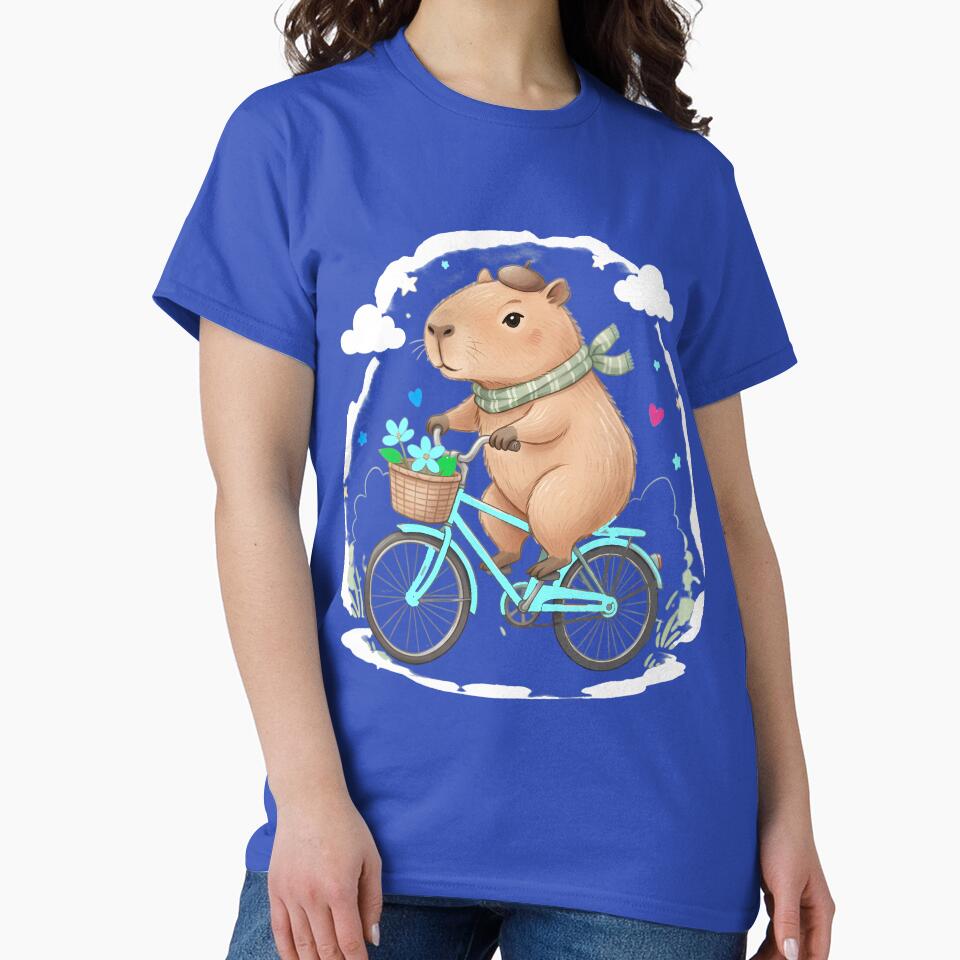Capybara on a Bicycle: Spring Ride by Skully-Studio T-Shirts, Hoodie, Sweatshirt | BlankRebels.com (Image 2)
