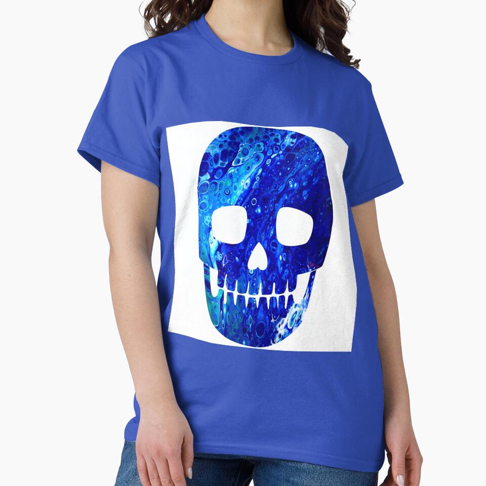 Blue Skull by PaintedbyCarol T-Shirts, Hoodie, Sweatshirt | BlankRebels.com (Image 2)