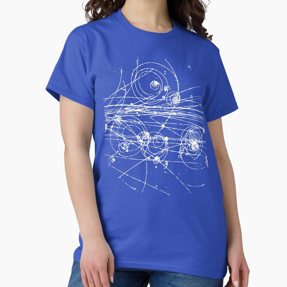 Particle tracks (dark) by Top Quark Design
