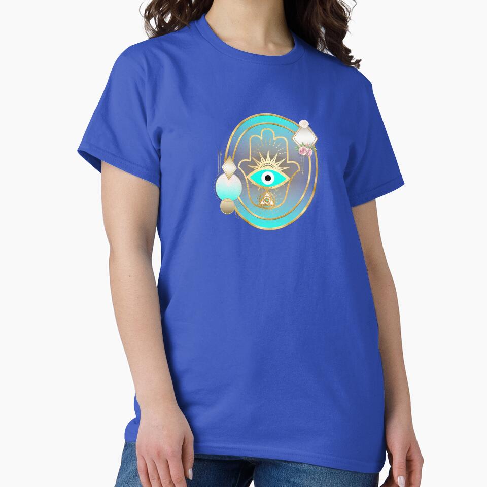 Golden Hamsa With Evil Eye by SimplyCosmic11 T-Shirts, Hoodie, Sweatshirt | BlankRebels.com (Image 2)