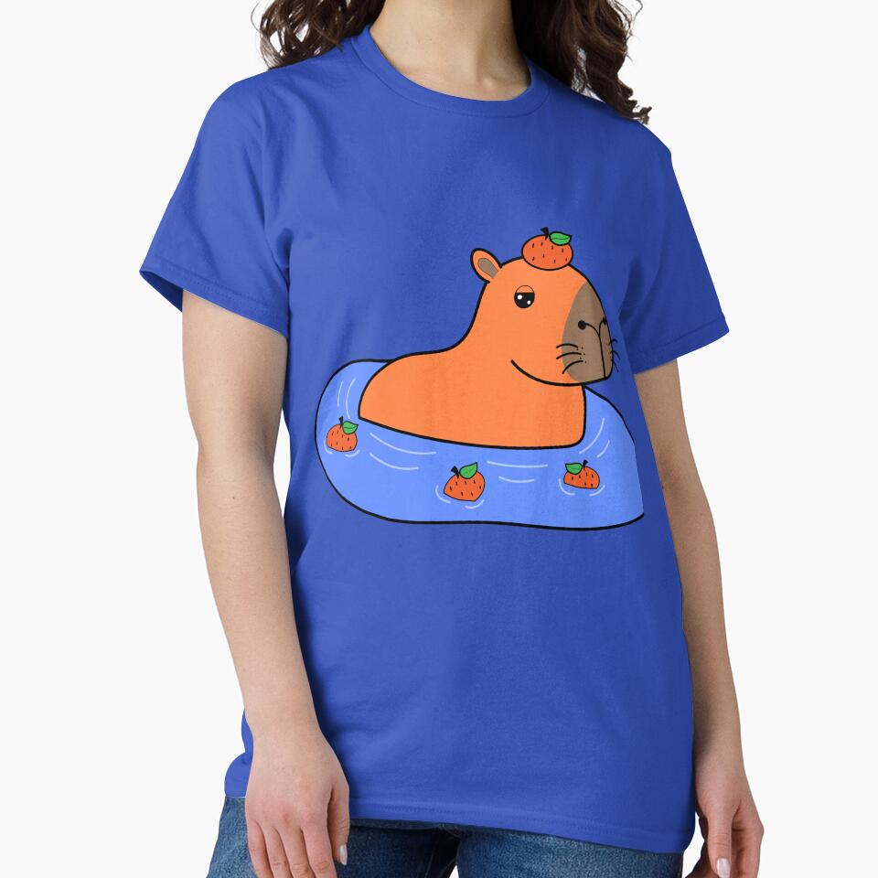 Kawaii Orange Capybara T-Shirts, Hoodie, Sweatshirt