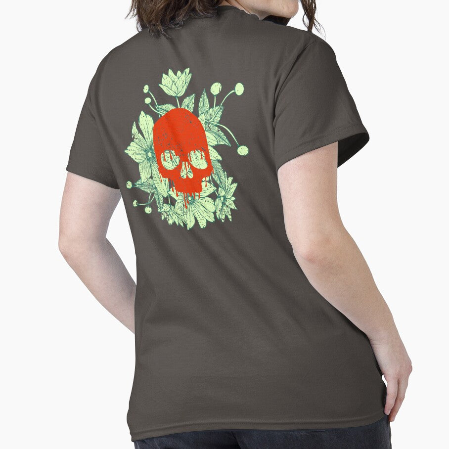 Distressed floral gothic skull graphic custom tshirt design by EmpiredesignCA Hoodie, Sweatshirt | BlankRebels.com (Image 2)