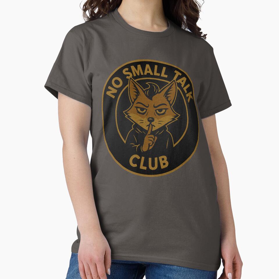 No Small Talk Club Fox by TytherleyTees T-Shirts, Hoodie, Sweatshirt | BlankRebels.com (Image 2)