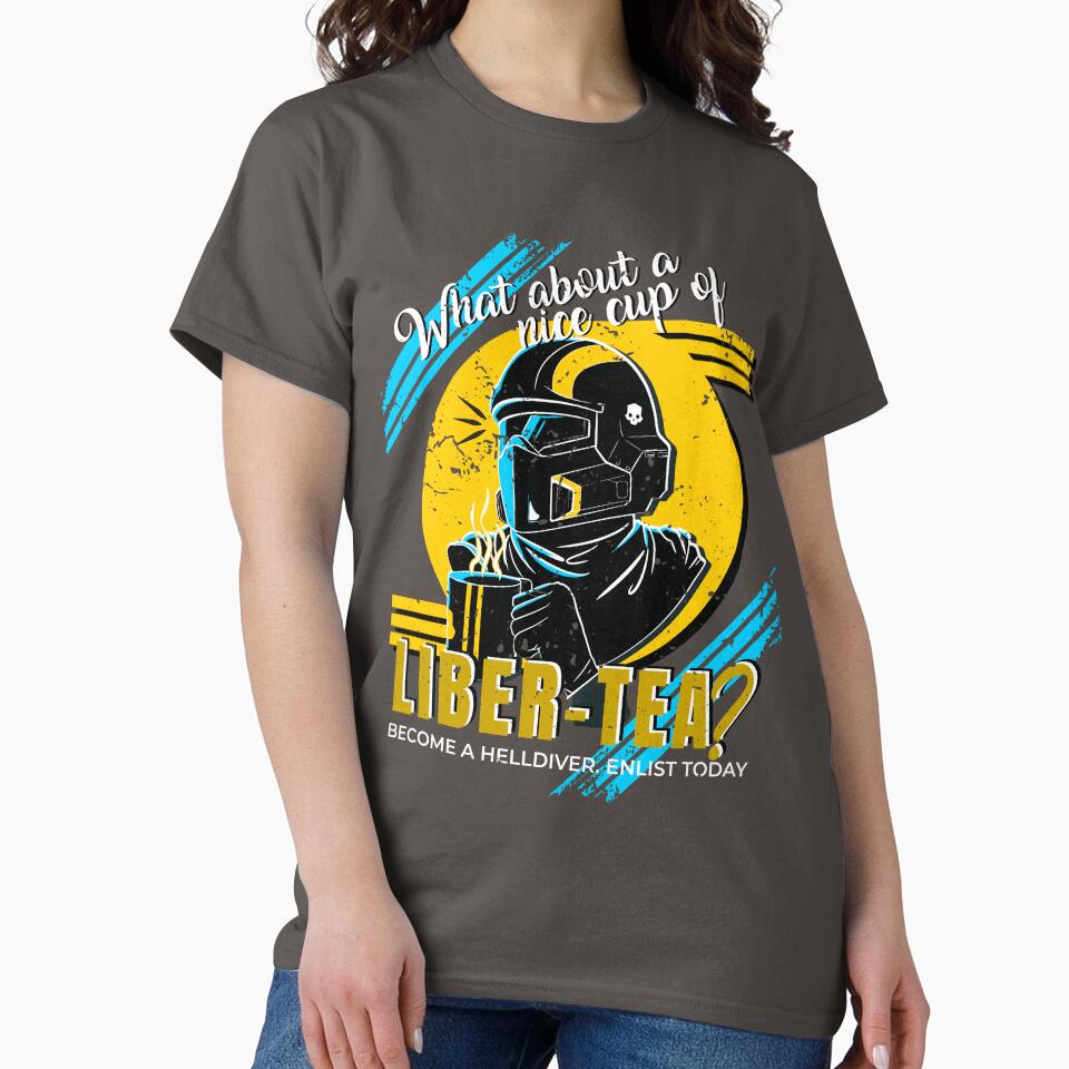 A Cup of Liber-tea - Helldivers 2 by The Malva Glyphs T-Shirts, Hoodie, Sweatshirt | BlankRebels.com (Image 2)