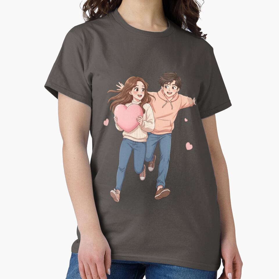 Cute Anime Couple in Love by Y-MOONSTAR T-Shirts, Hoodie, Sweatshirt | BlankRebels.com (Image 2)