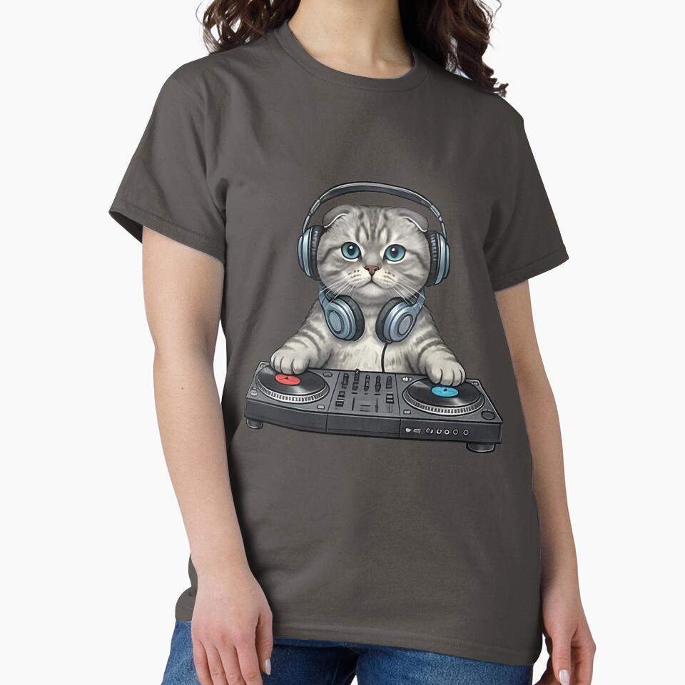 DJ Cat by k3rstman1 T-Shirts, Hoodie, Sweatshirt | BlankRebels.com (Image 2)