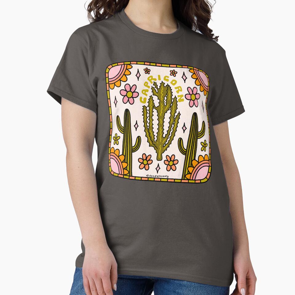 Capricorn Cactus by doodlebymeg T-Shirts, Hoodie, Sweatshirt | BlankRebels.com (Image 2)
