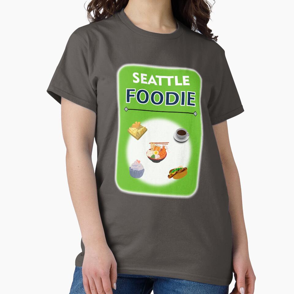 Seattle Foodie - Green Background by ThisNThatImages T-Shirts, Hoodie, Sweatshirt | BlankRebels.com (Image 2)