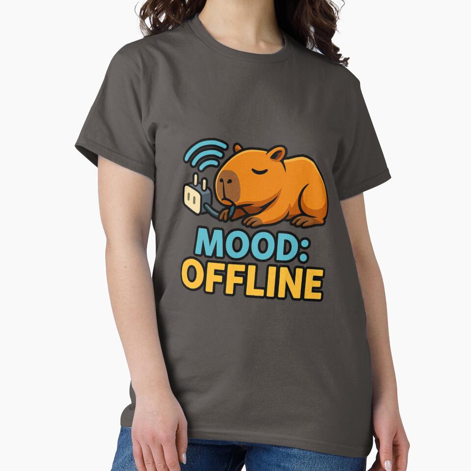 Mood: Offline – Sleeping Capybara by MOAVE-Design T-Shirts, Hoodie, Sweatshirt | BlankRebels.com (Image 2)