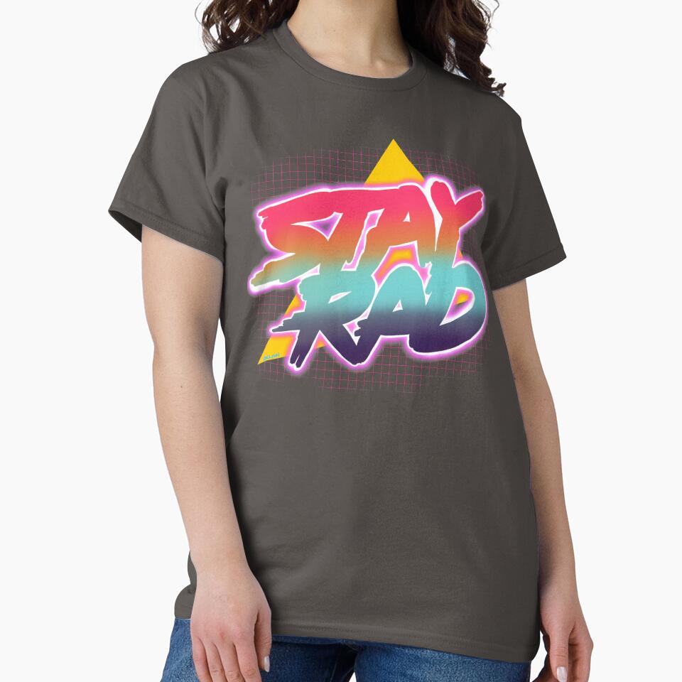 “Stay Rad” 80s 90s Vaporwave Aesthetic 013021 - KerLZ by KerlZ T-Shirts, Hoodie, Sweatshirt | BlankRebels.com (Image 2)