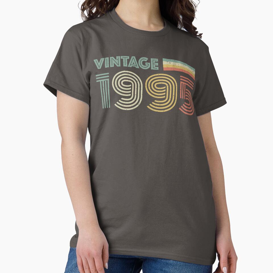 Mens Vintage 1995 30th Birthday Shirt Retro Style Funny 30th Birthday Gift by LessIsLoud Hoodie, Sweatshirt (Image 2)