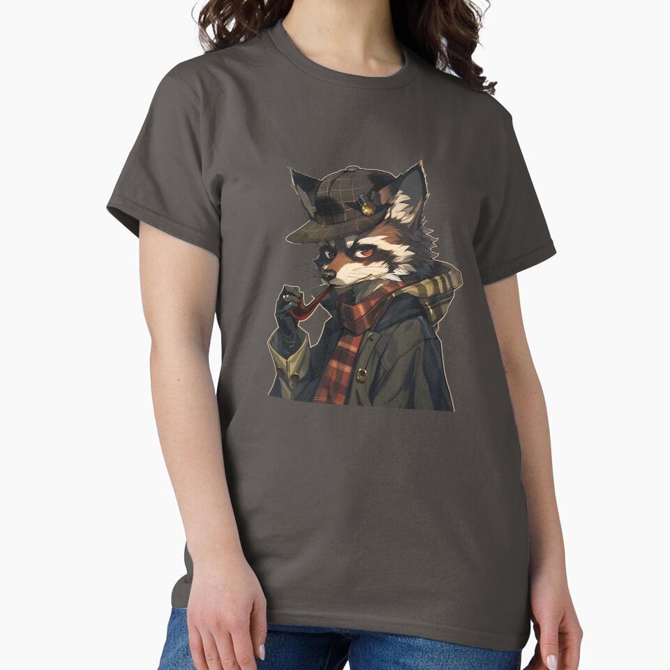 Sherlock Holmes Raccoon by xiao xuans T-Shirts, Hoodie, Sweatshirt | BlankRebels.com (Image 2)