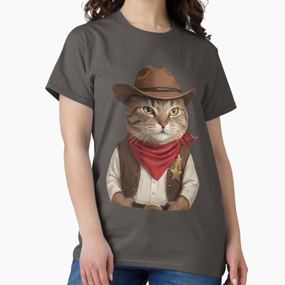 Cowboy Cat by k3rstman1 T-Shirts, Hoodie, Sweatshirt | BlankRebels.com (Image 2)