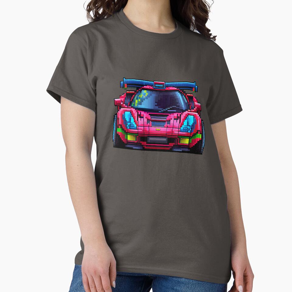 Pixel art red supercar. by Pixelarium
