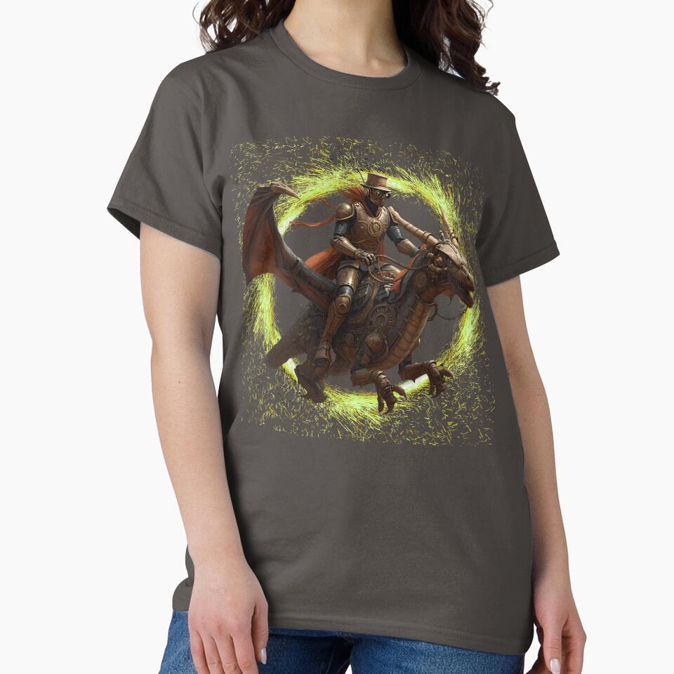 Traveling Cowboy sidekick dragon by BandGTees T-Shirts, Hoodie, Sweatshirt | BlankRebels.com (Image 2)