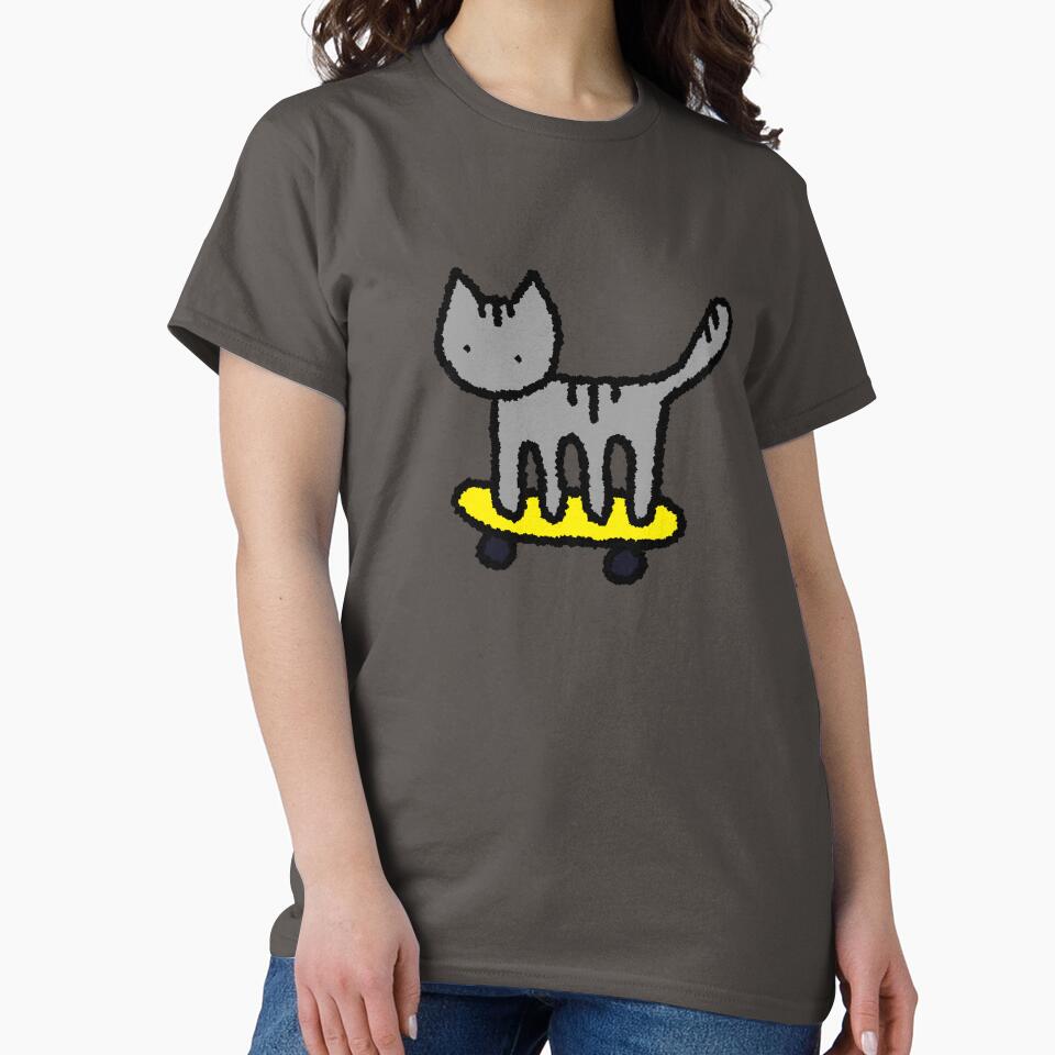 Grey Scraggly Cat by MuddySockss T-Shirts, Hoodie, Sweatshirt | BlankRebels.com (Image 2)