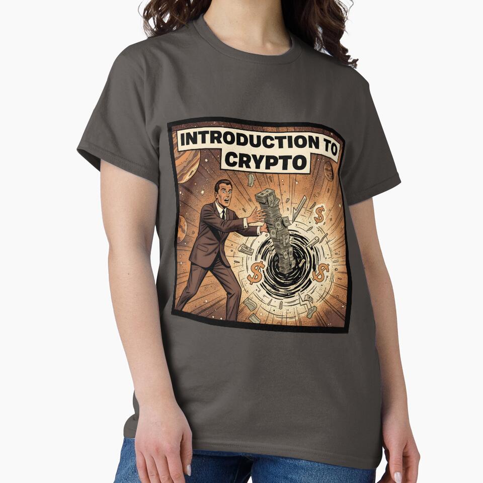 Introduction To Crypto - Retro Surrealist Satire Shirt by Vantage Print Co. Hoodie, Sweatshirt | BlankRebels.com (Image 2)