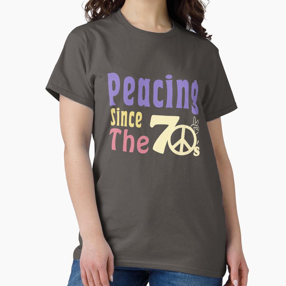 Peacing Since The 70's Colorful by MinimalSketches T-Shirts, Hoodie, Sweatshirt | BlankRebels.com (Image 2)