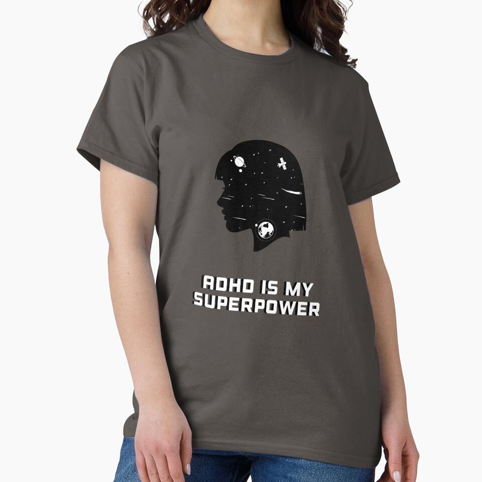 Adhd is my superpower adhd is awesome by Fatamimosh T-Shirts, Hoodie, Sweatshirt | BlankRebels.com (Image 2)