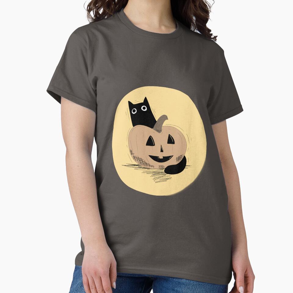 Spooky Cat- Pumpkin by Pi3pr0xy T-Shirts, Hoodie, Sweatshirt | BlankRebels.com (Image 2)