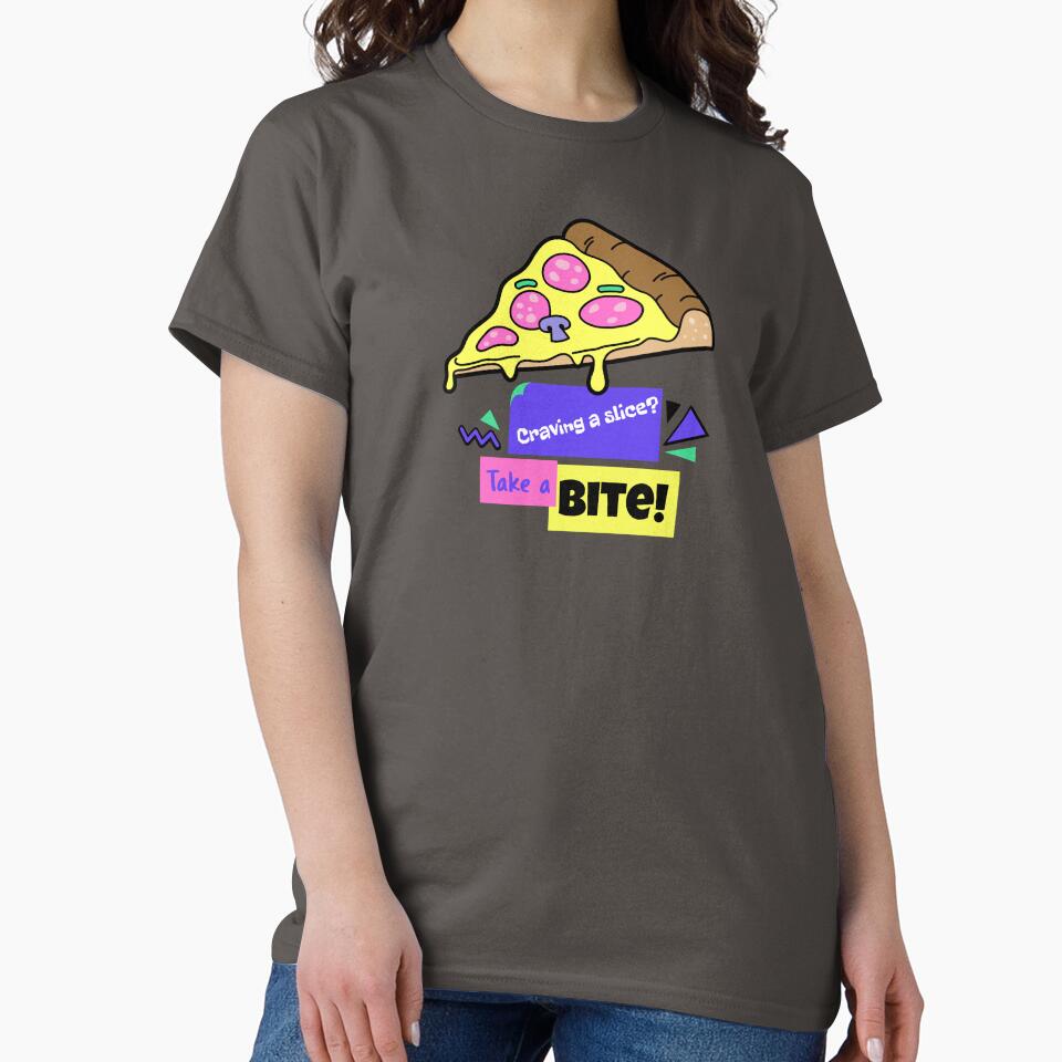 Craving Slice Take Bite Retro 90'S T-Shirts, Hoodie, Sweatshirt