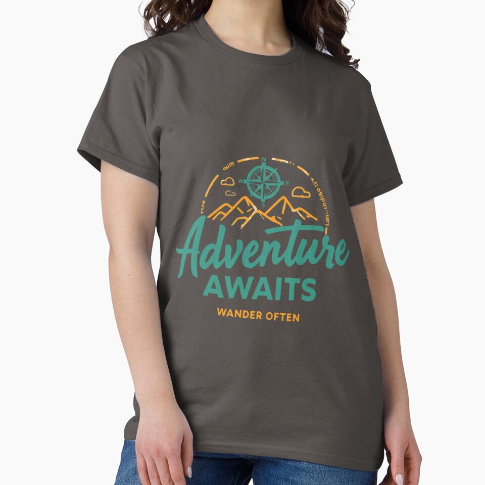 Adventure Awaits, Wander Often by RisingWolfStudio T-Shirts, Hoodie, Sweatshirt | BlankRebels.com (Image 2)