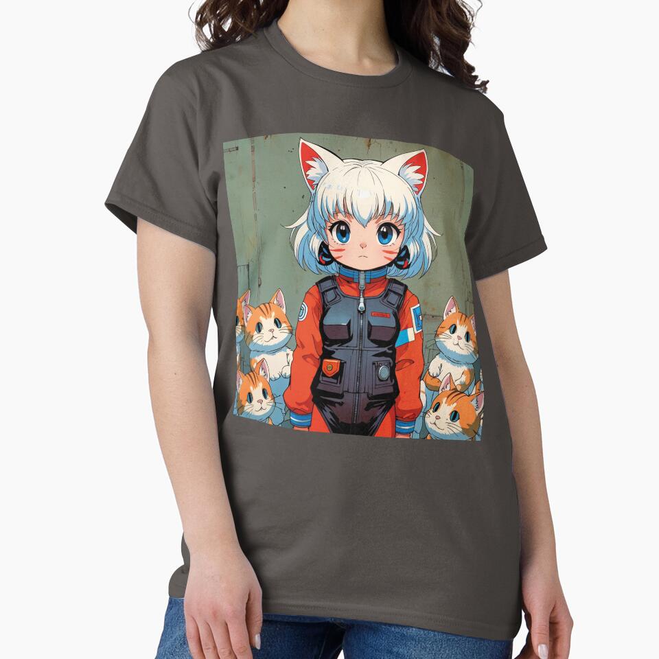 Kawaii girl with fat and tender kittens by MerlinWear T-Shirts, Hoodie, Sweatshirt | BlankRebels.com (Image 2)