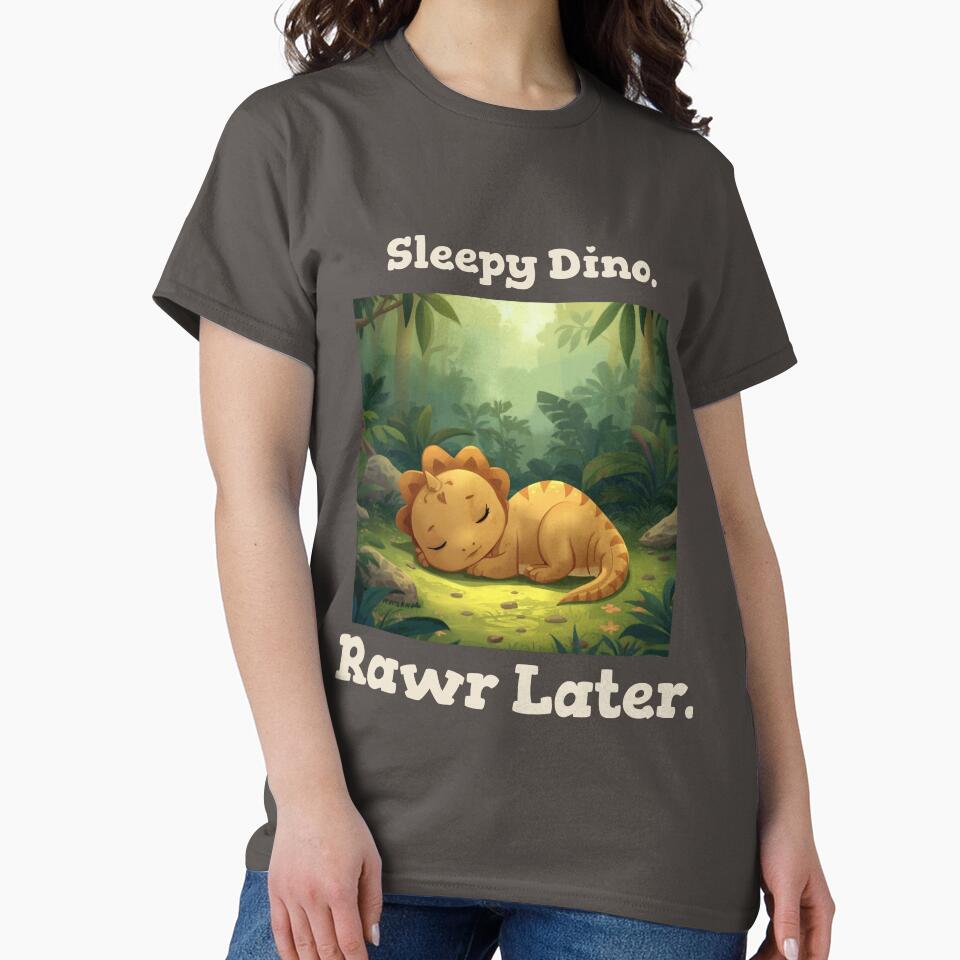 Sleepy dino. Rawr later by AJ Teendahan T-Shirts, Hoodie, Sweatshirt | BlankRebels.com (Image 2)