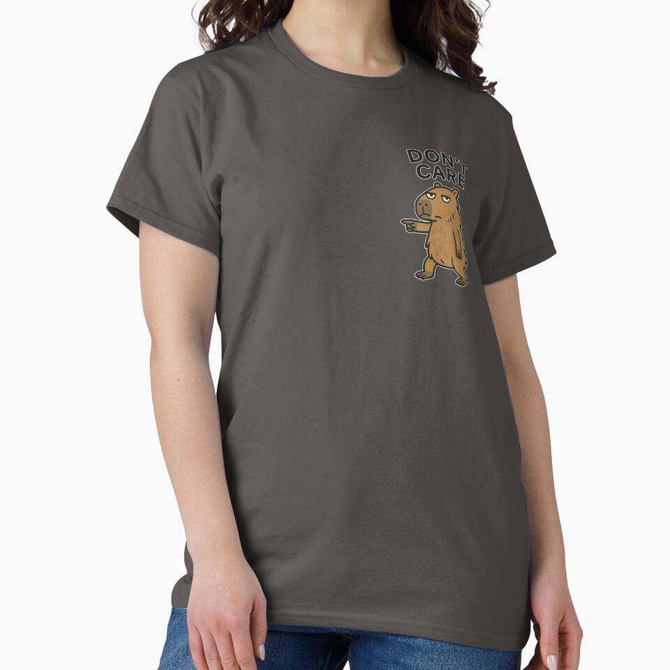 Don't Care Funny Capybara by RR-Arts T-Shirts, Hoodie, Sweatshirt | BlankRebels.com (Image 2)