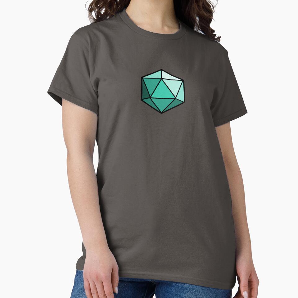 D20 Dice (Teal) by CrewDutler T-Shirts, Hoodie, Sweatshirt | BlankRebels.com (Image 2)