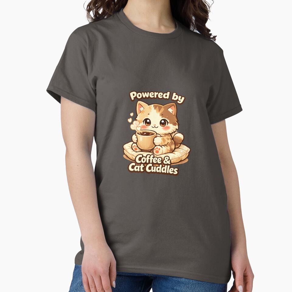 Powered by Coffee and Cat Cuddles – Cute Cat Lover Coffee Design for Cat Moms & Introverts by Cozy Cat... (Image 2)