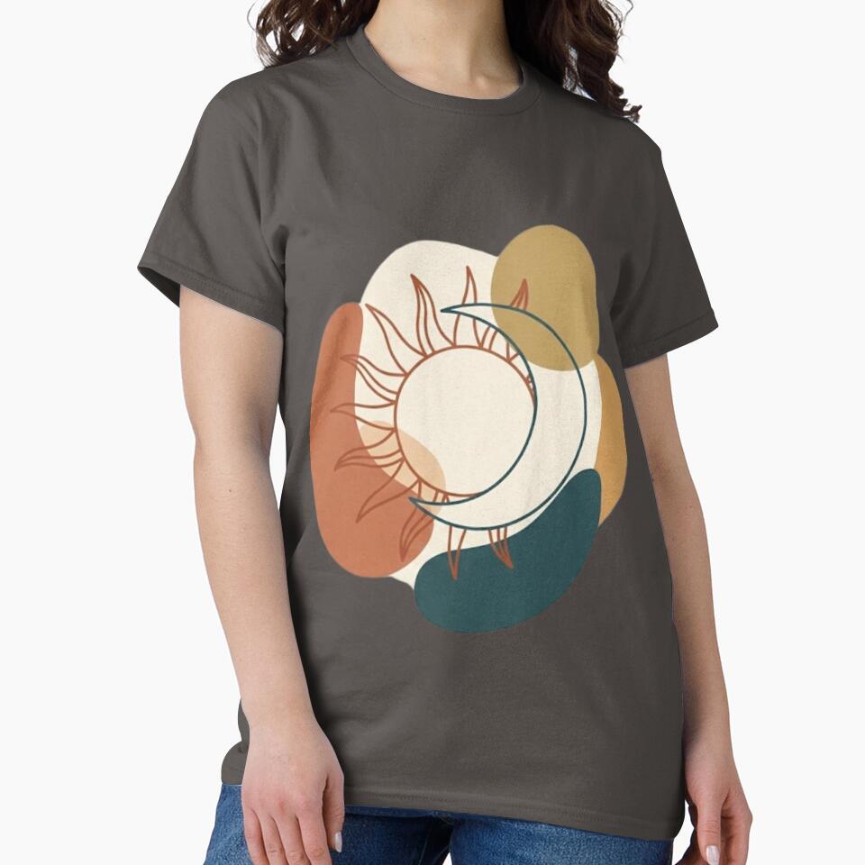Boho Sun and Moon Celestial Abstract Art by MonaRose_Art T-Shirts, Hoodie, Sweatshirt | BlankRebels.com (Image 2)