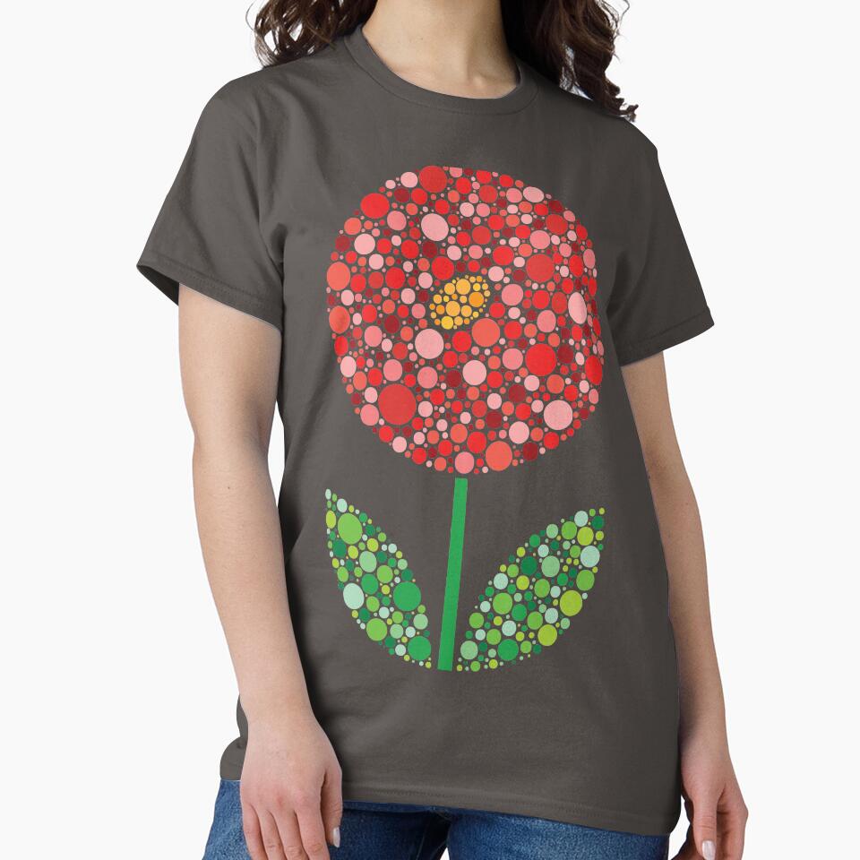 Simple Round Red Dot Flower T-Shirts, Hoodie, Sweatshirt