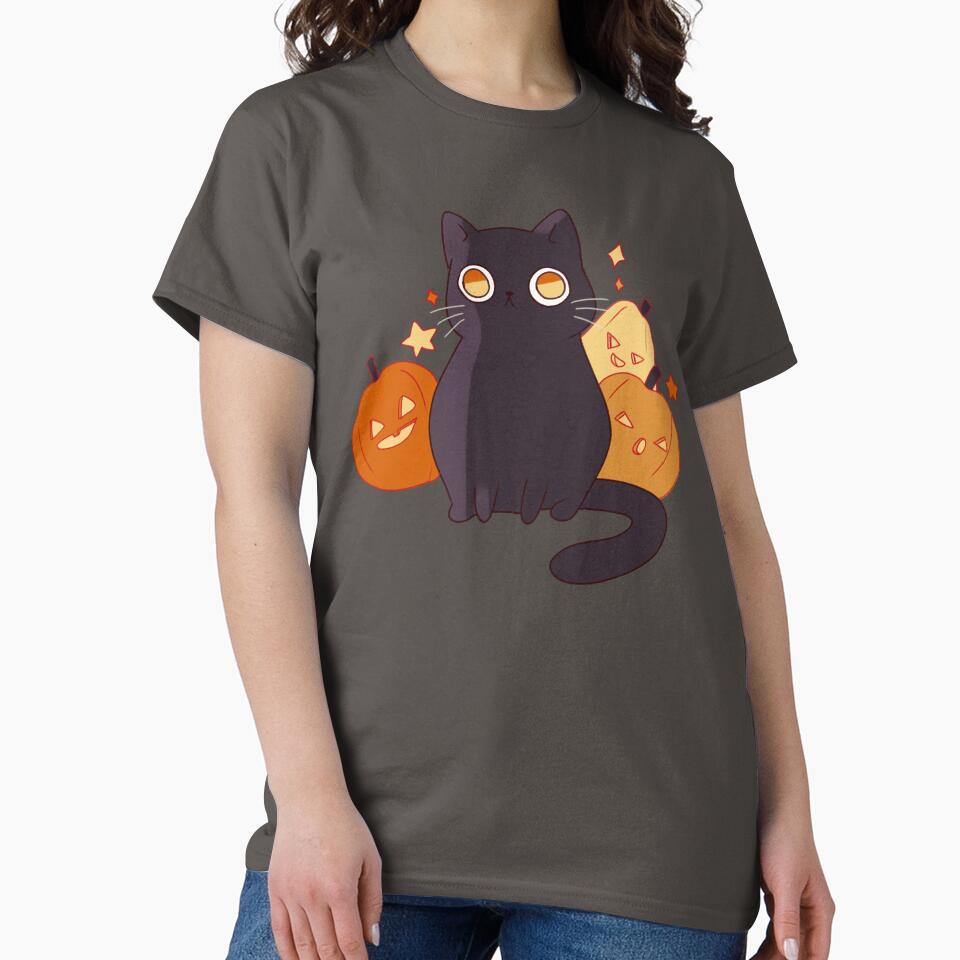 Halloween black cat with pumpkins by Mayarart T-Shirts, Hoodie, Sweatshirt | BlankRebels.com (Image 2)