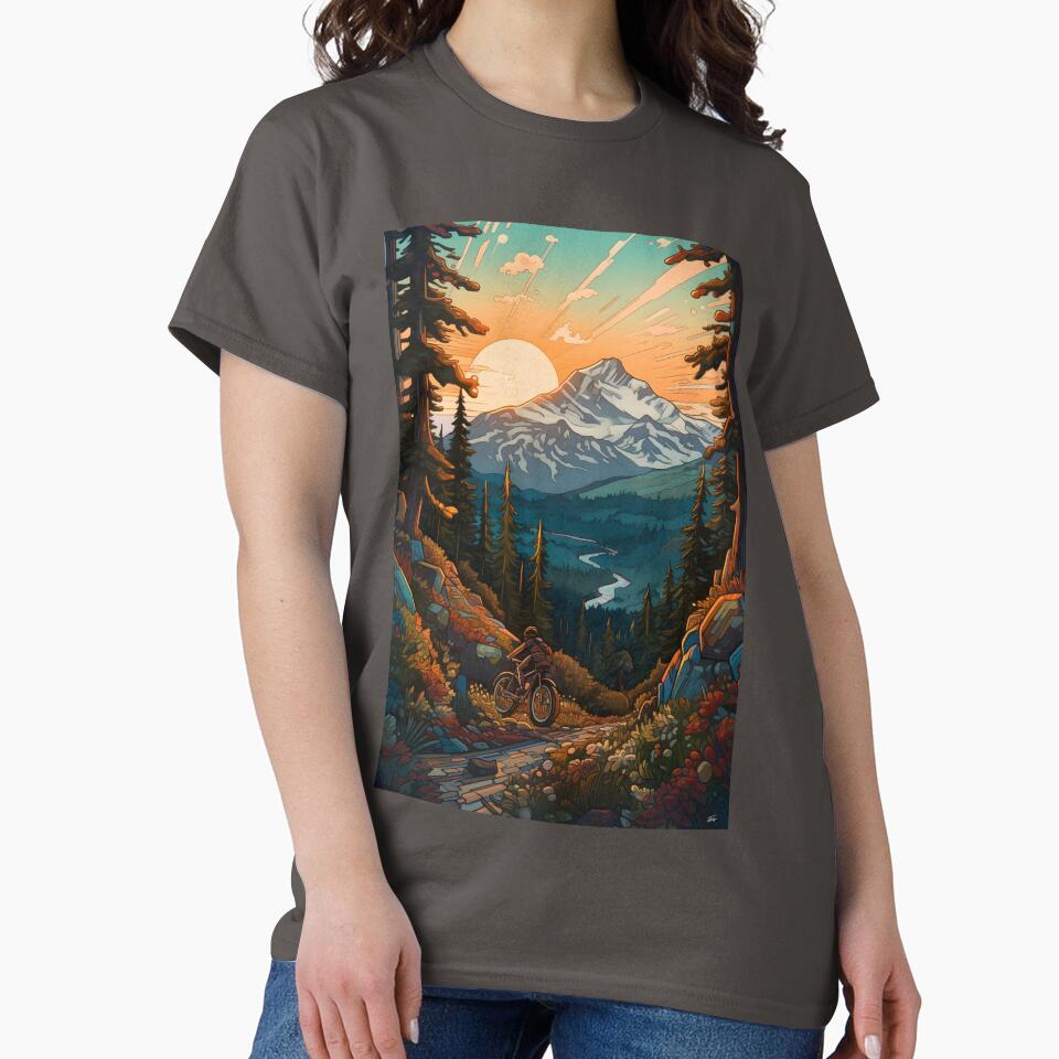 mountain and sun mountain bike art by ArtVilleStore T-Shirts, Hoodie, Sweatshirt | BlankRebels.com (Image 2)