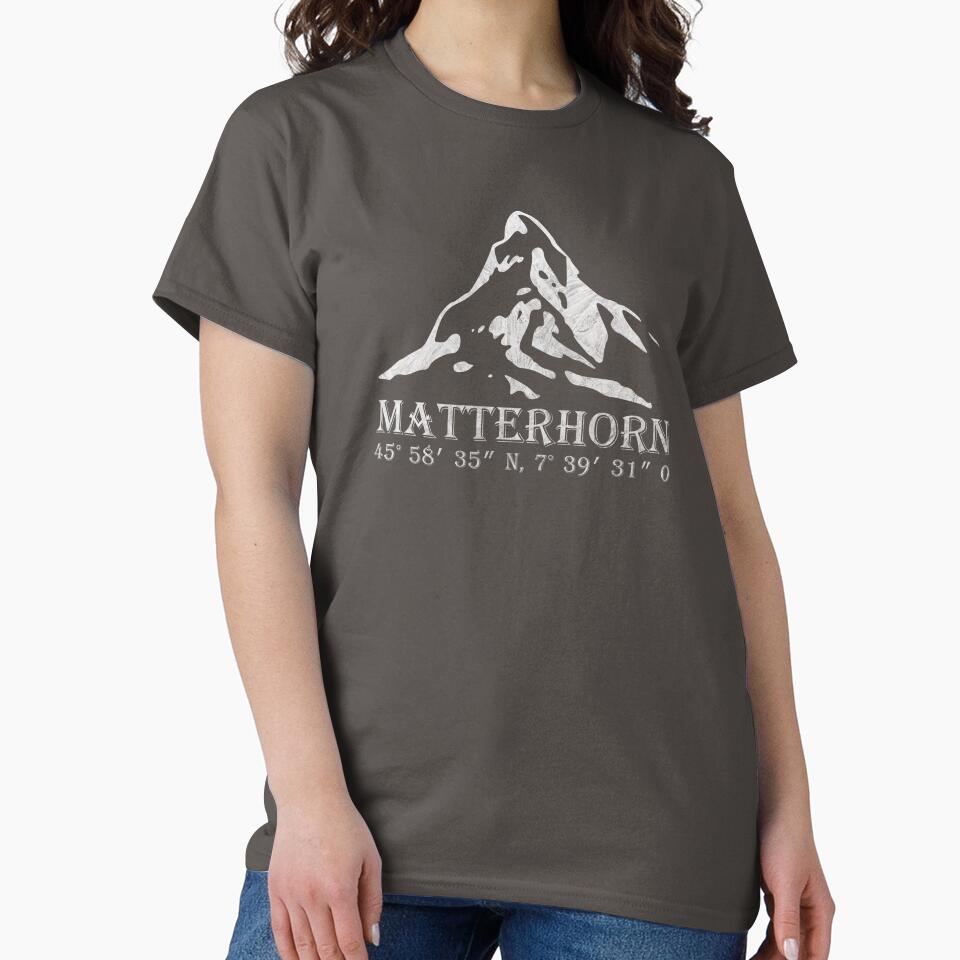 Matterhorn Alps GPS Switzerland mountain vacation gift by DerNerd T-Shirts, Hoodie, Sweatshirt | BlankRebels.com (Image 2)