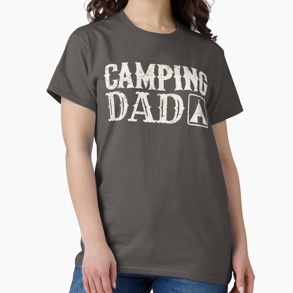 Distressed Style Camping Dad Fun Camping Black Text Design by TrulyEpoque T-Shirts, Hoodie, Sweatshirt (Image 2)