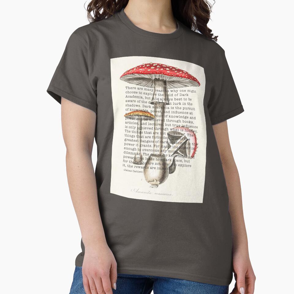 VIntage Botanical Illustration Dark Art Aesthetic Dark Academia by CattlettArt T-Shirts, Hoodie, Sweatshirt (Image 2)