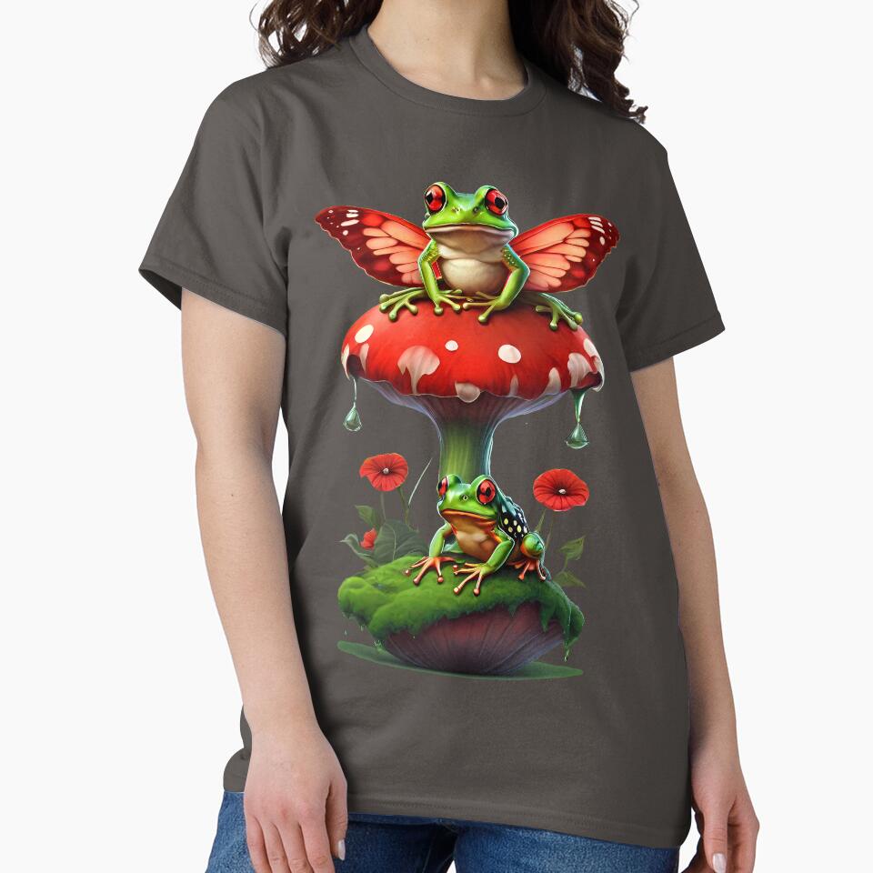Frogs Can Fly - Cottagecore aesthetic by Funny Vintage Stickers And T-Shirts Hoodie, Sweatshirt | BlankRebels.com (Image 2)